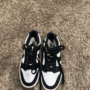 Nike Dunk Low Kids Black and White Low-Top Sneakers. Excellent condition